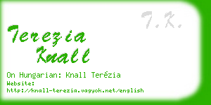 terezia knall business card